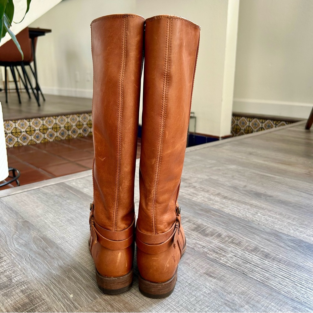 Frye Melissa Belted Leather Boots NEW! - Picture 5 of 10